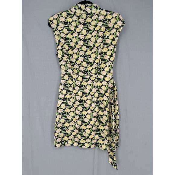Urban Outfitters Dress Womens Small Yellow Floral Mini Wrap Boho Cottagecore - Picture 3 of 8